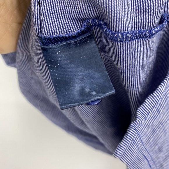 David Donahue Blue Polo Shirt Large - Picture 5 of 8